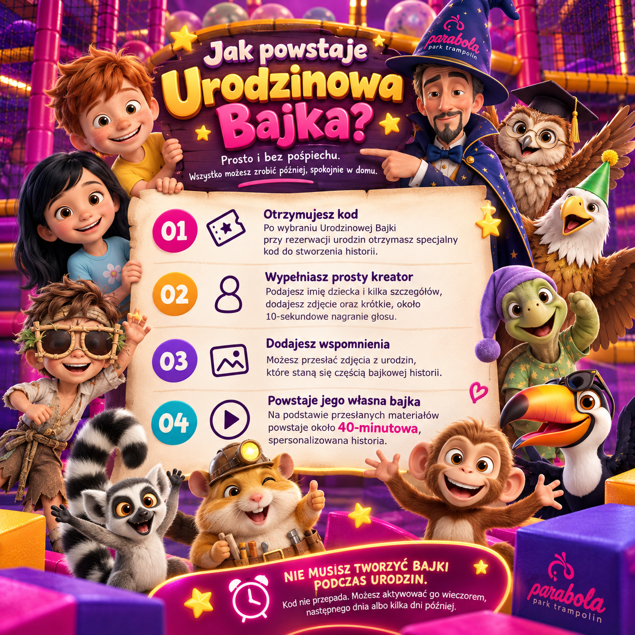 Jak powstaje Urodzinowa Bajka — krok po kroku